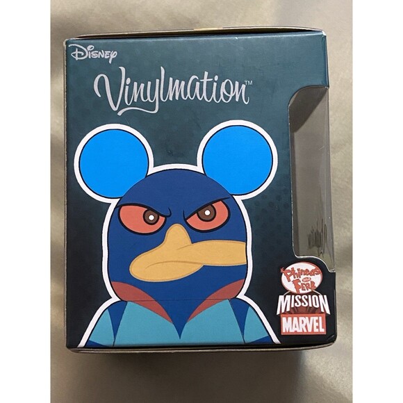 Disney Store Vinylmation Phineas Ferb Perry Agent P Figure Mission Marvel New - Picture 4 of 10